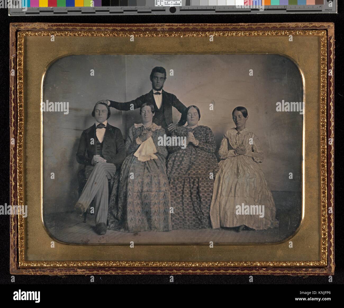 [Hypnotism]. Artist: John Adams Whipple (American, 1822-1891); Date: ca. 1845; Medium: Daguerreotype; Dimensions: Image: 13.3 x 18.4 cm (5 1/4 x 7 Stock Photo