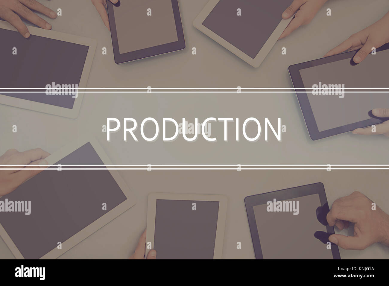 PRODUCTION CONCEPT Business Concept Stock Photo - Alamy