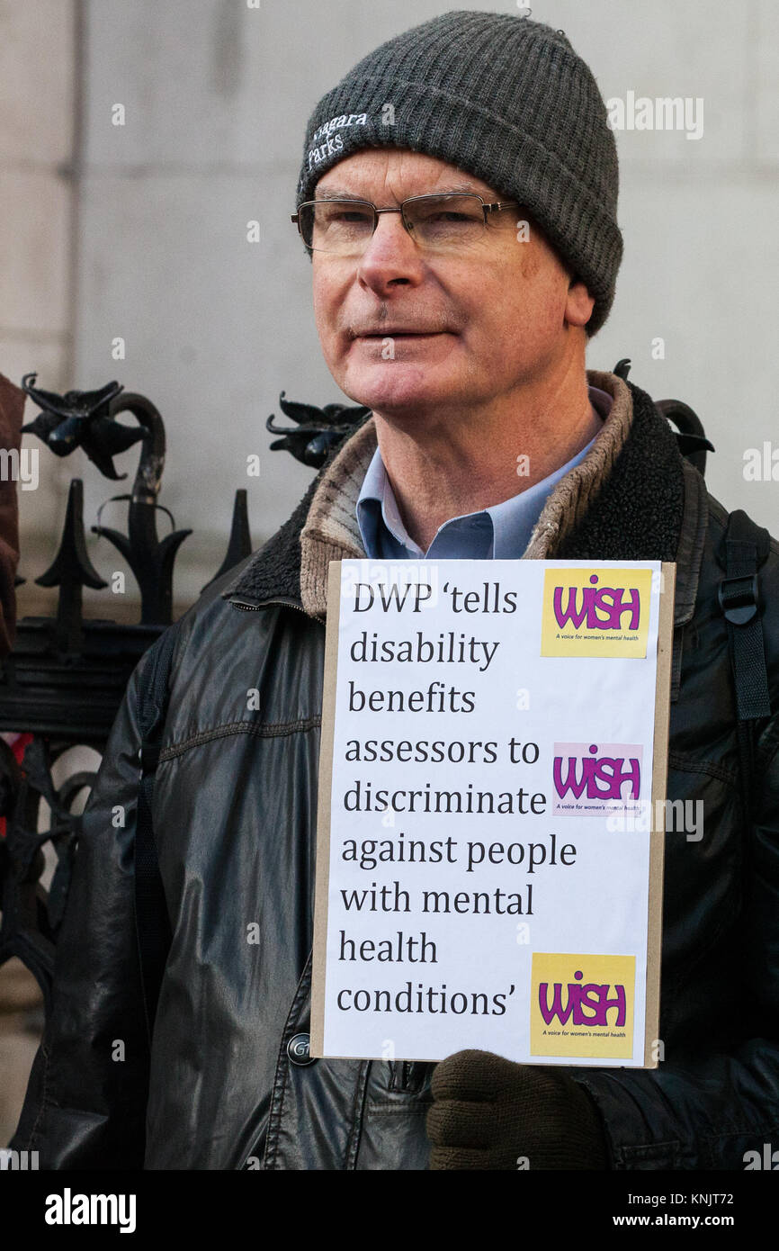 London UK 12th Dec 2017 Campaigners From Disabled People Against 