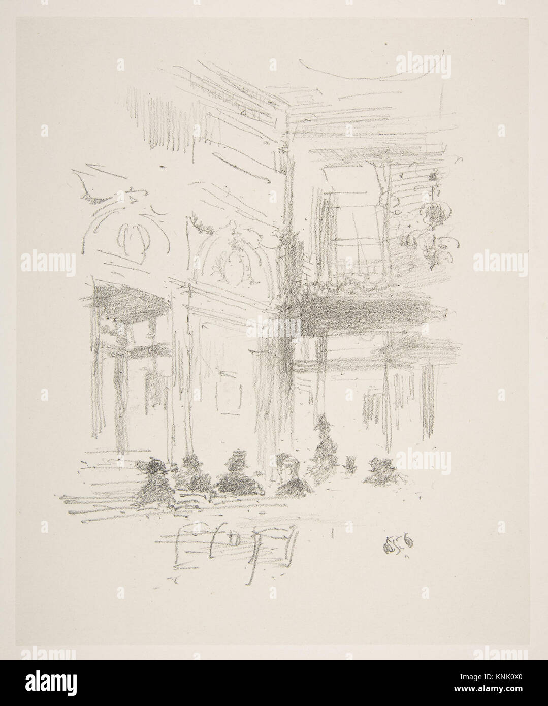 Gatti's, print by American painter and printmaker James McNeill Whistler (1834-1904), 1890 Stock Photo