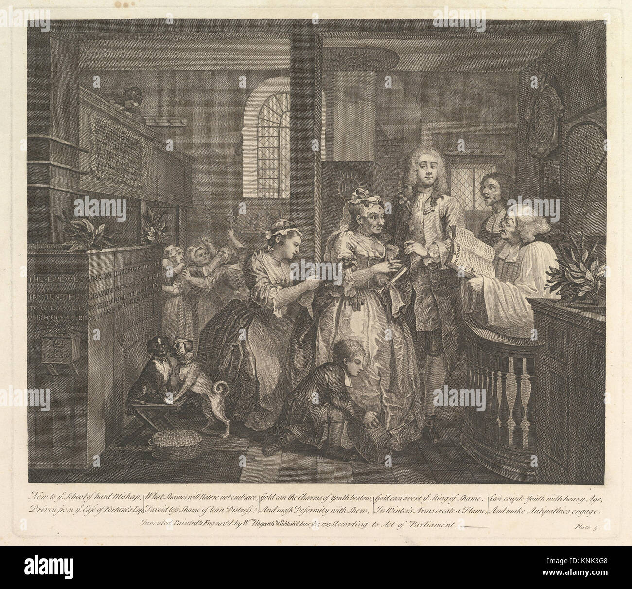 A Rake's Progress, Plate 5 by English painter, pictorial satirist