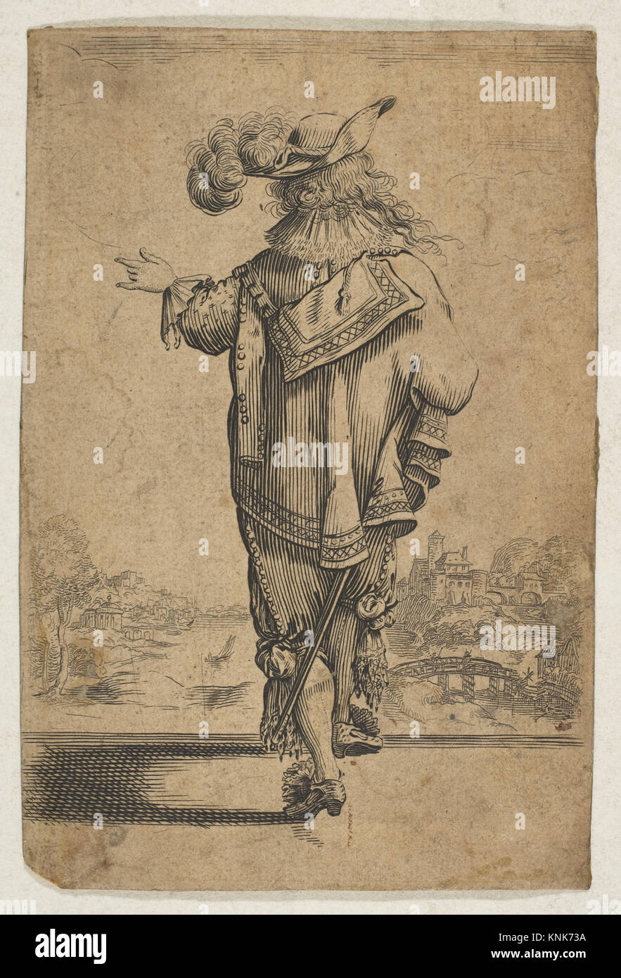 Gentleman Seen from the Back Indicating a Landscape Le Jardin de la