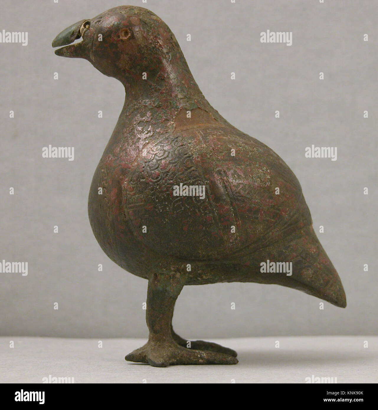This 11th–12th century bird figure from Iran is cast and engraved in ...