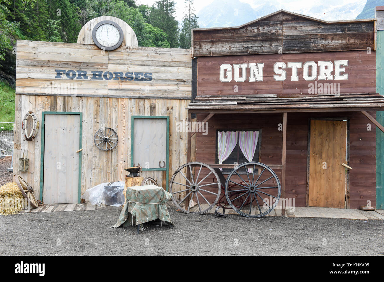 Shops Of A Wild West Cowboy Town For A Movie Set Stock Photo Alamy Shops Of A Wild West Cowboy Town For A Movie Set Stock Photo Alamy