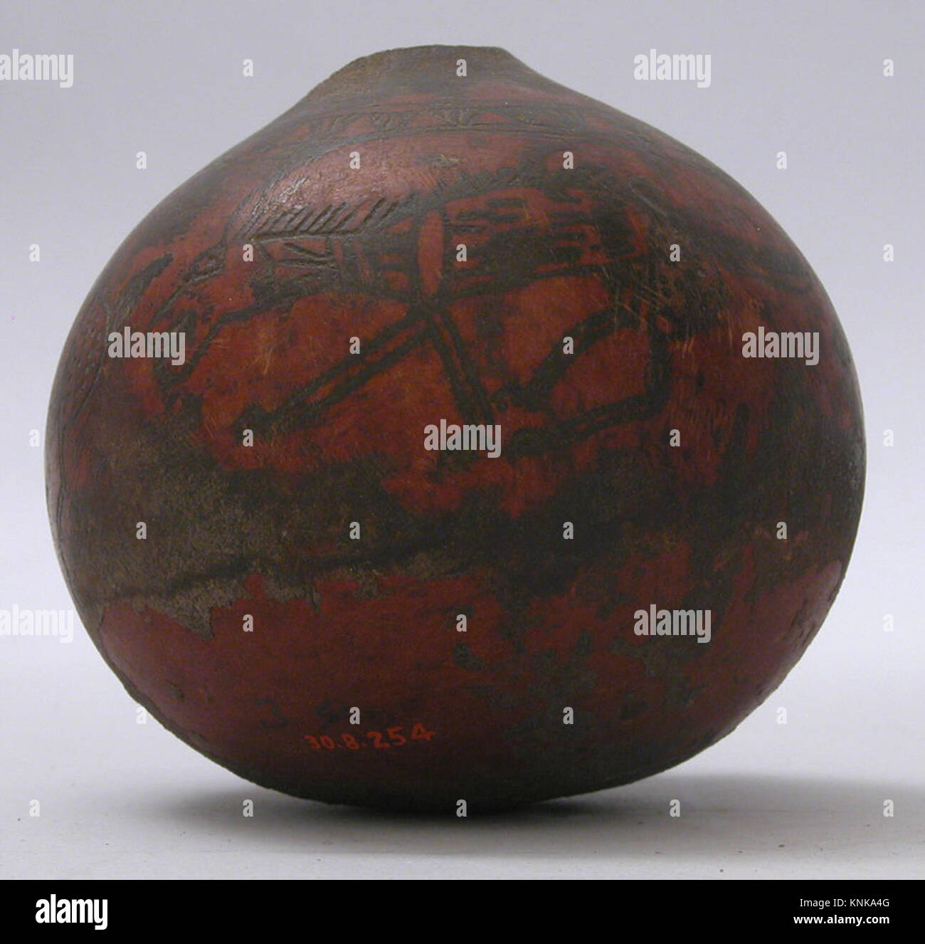 Gourd, 3rd7th century, from Egypt, Medium Gourd; incised and painted