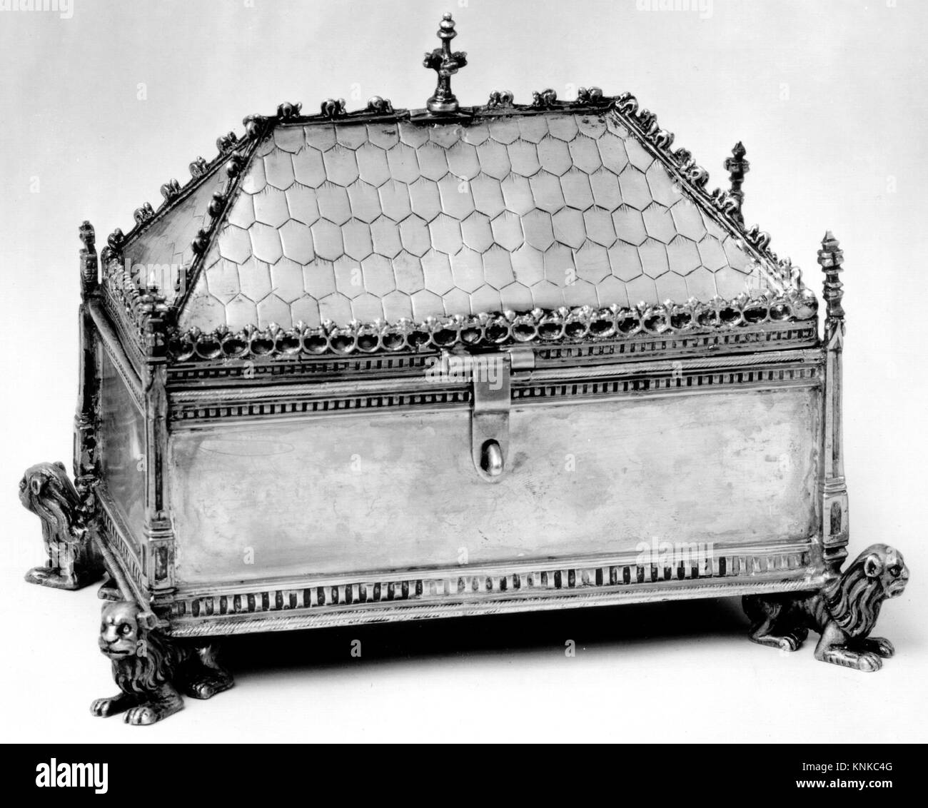 Silver Box, 15th century, French Stock