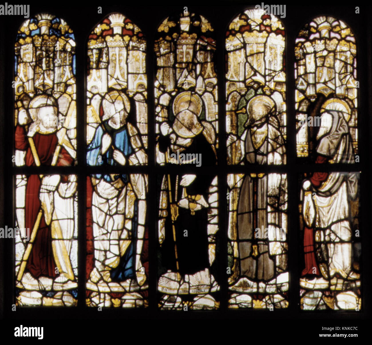 Composite Window of English Stained Glass, 15th century, British