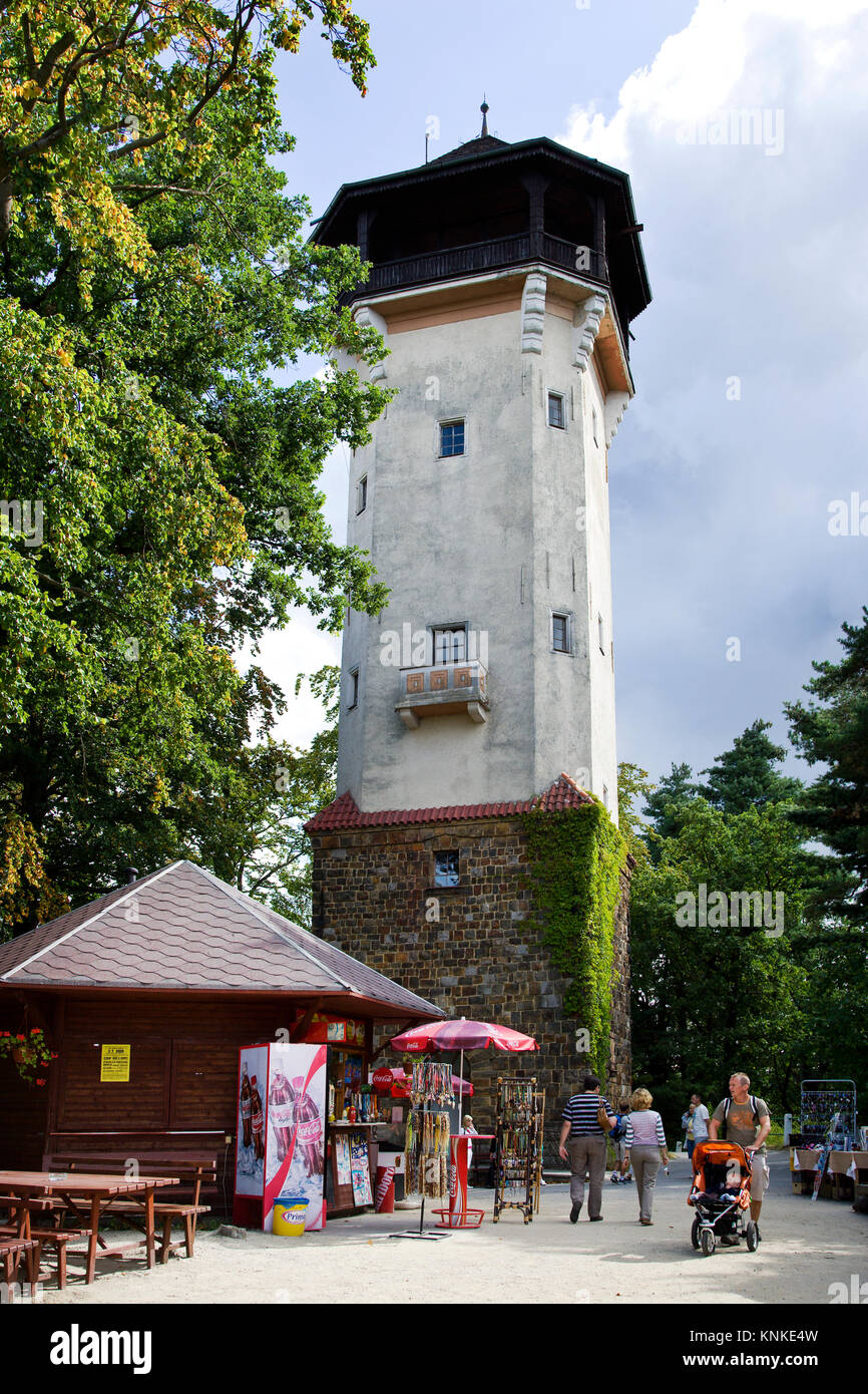 Watchtower Diana, 35 meters high lookout tower from 1914, at The Friendship  Heights (Výšina přátelství), Karlovy Vary, Czech republic Stock Photo -  Alamy