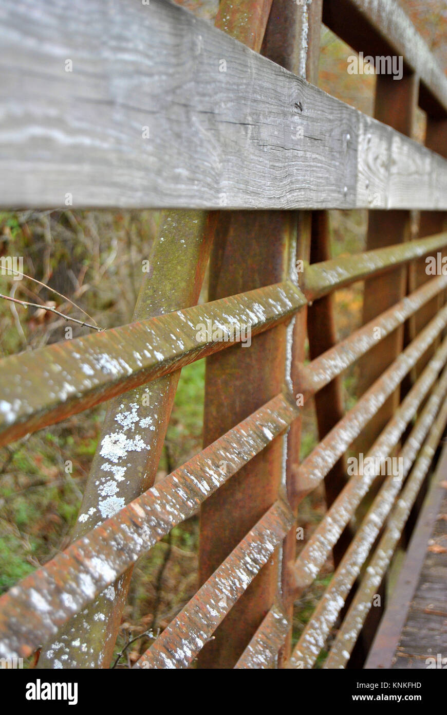 Rusting old hand rail Stock Photo - Alamy