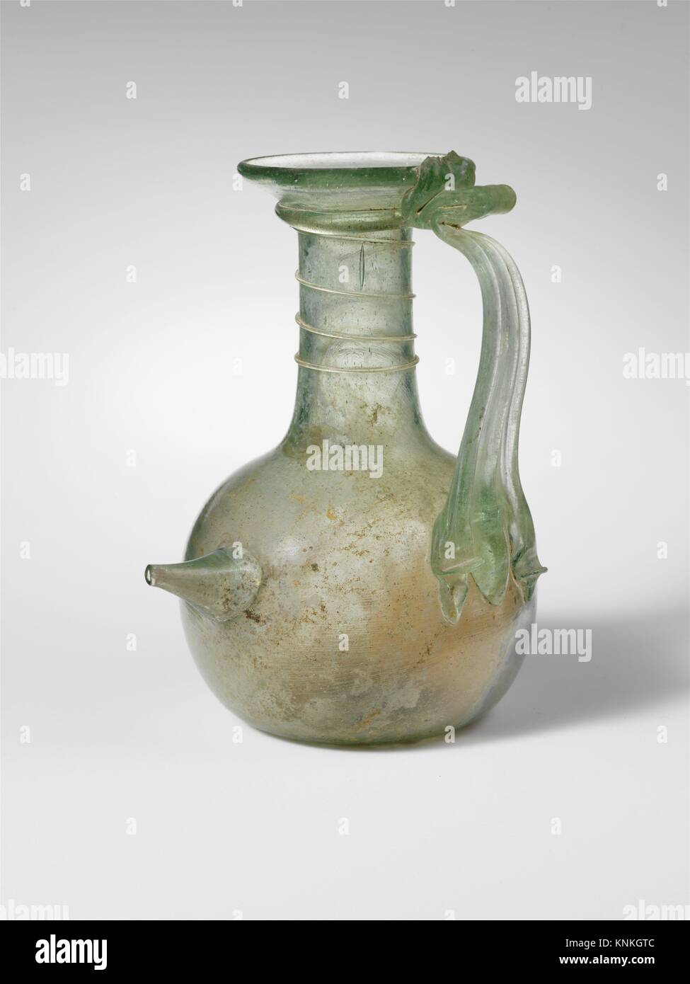 Glass jug with spout. Period Late Imperial; Date 3rd4th century A.D