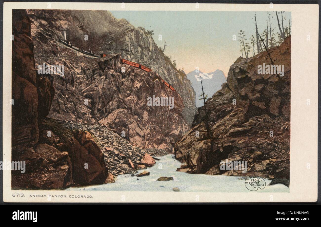 Animas Canyon, Colorado. Artist: William Henry Jackson (American, 1843-1942); Publisher: Detroit Publishing Company (American); Date: 1906; Medium: Stock Photo