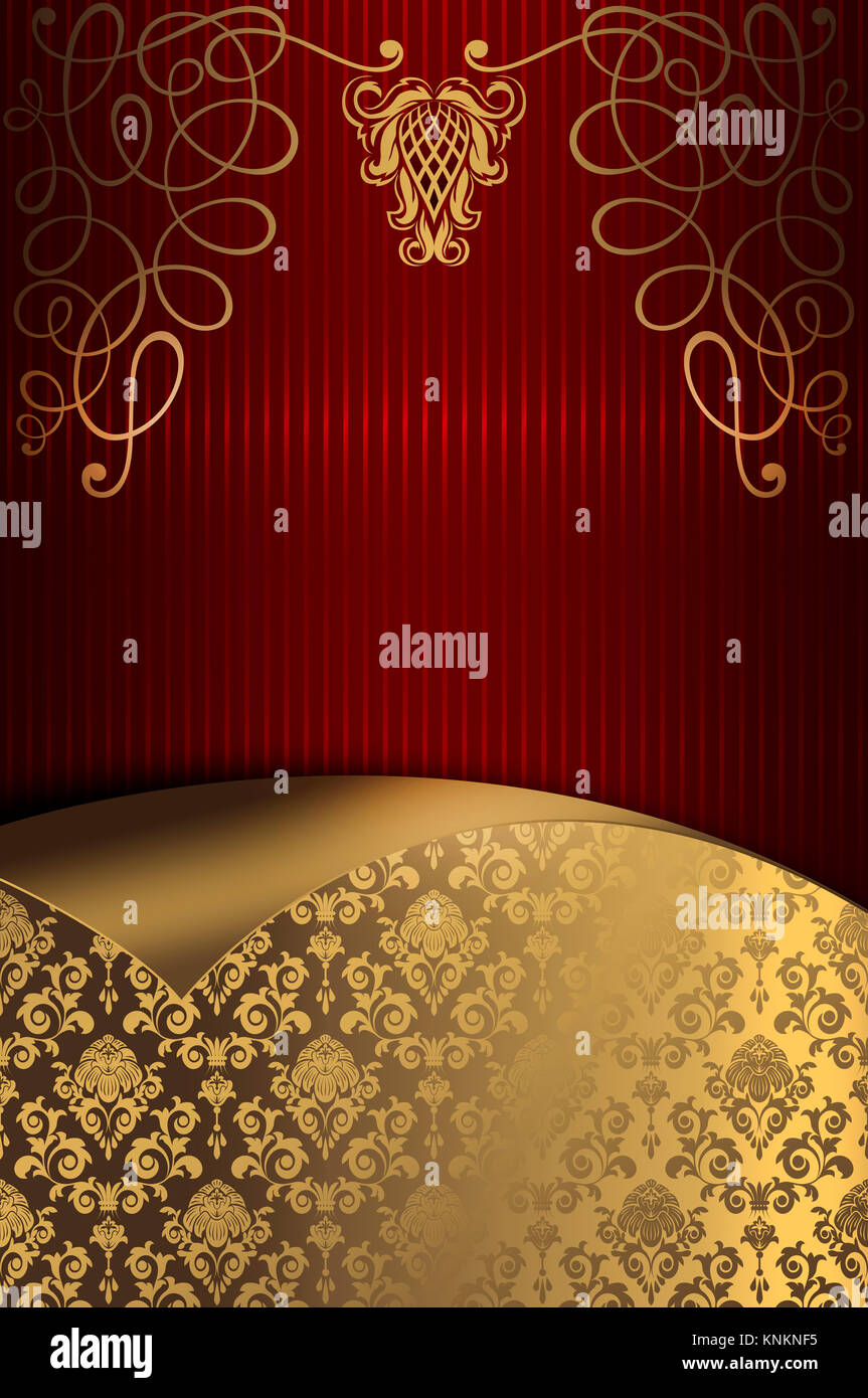 gold and red vintage background