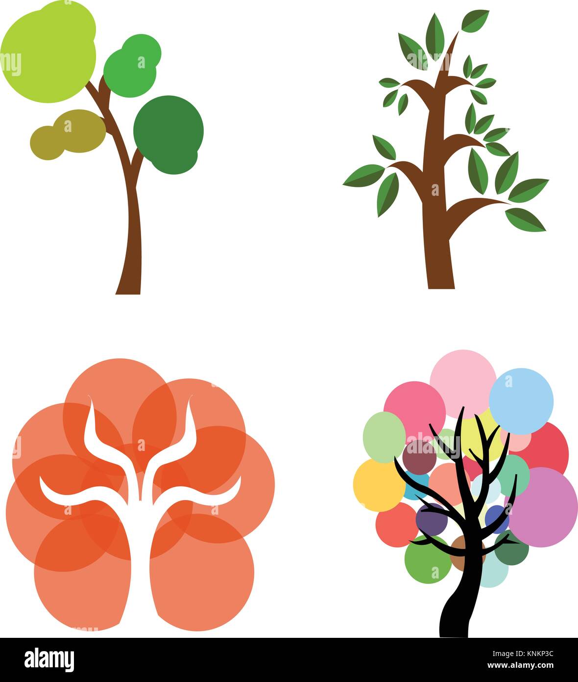 Abstract cute tree Stock Vector Image & Art - Alamy