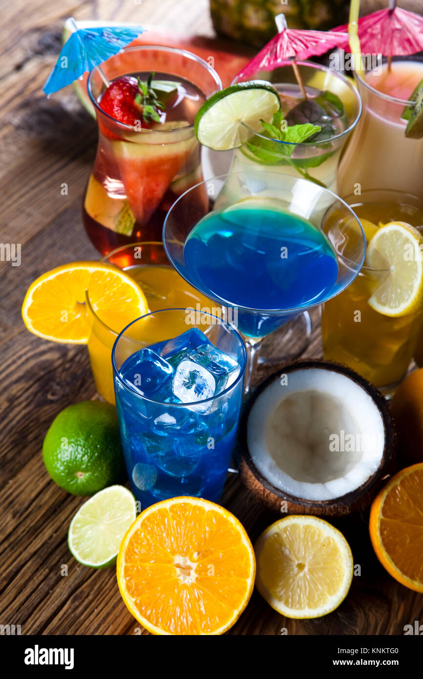 Cocktails, alcohol drink, natural colorful tone Stock Photo - Alamy