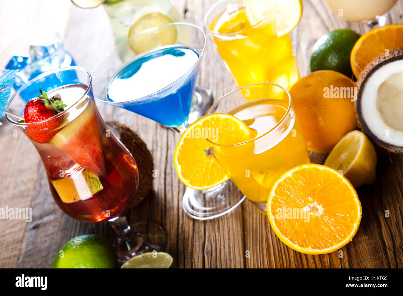 Cocktails, alcohol drink, natural colorful tone Stock Photo - Alamy