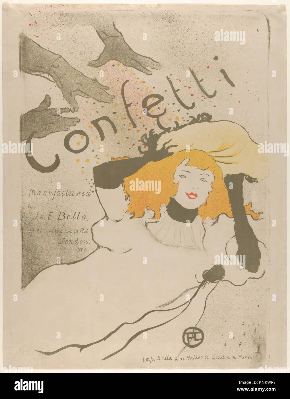 Confetti. Artist Henri de ToulouseLautrec (French, Albi 18641901