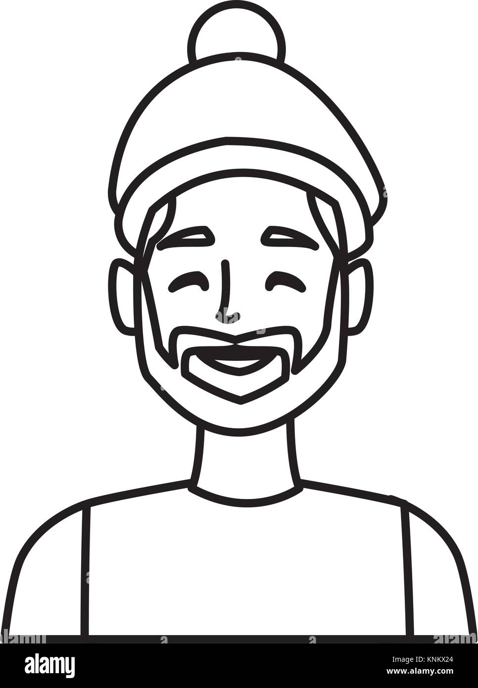 Young man with winter hat Stock Vector Image & Art - Alamy