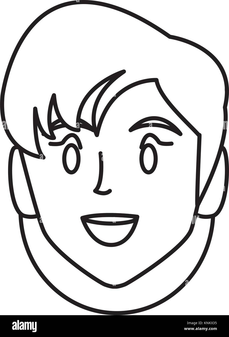 Young woman face smiling Stock Vector Image & Art - Alamy