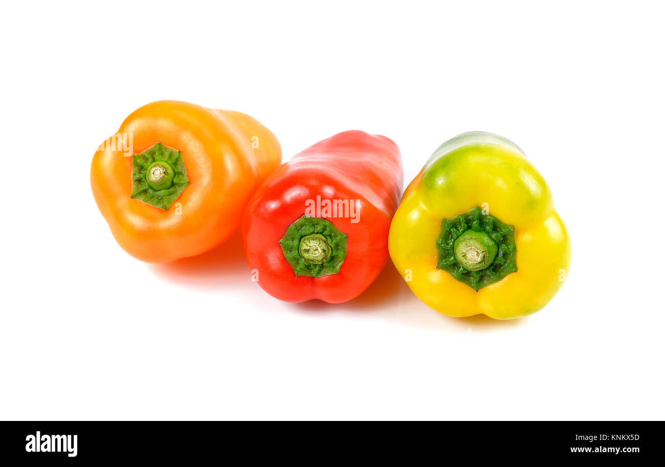 Fresh sweet bell peppers isolated on white background Stock Photo - Alamy