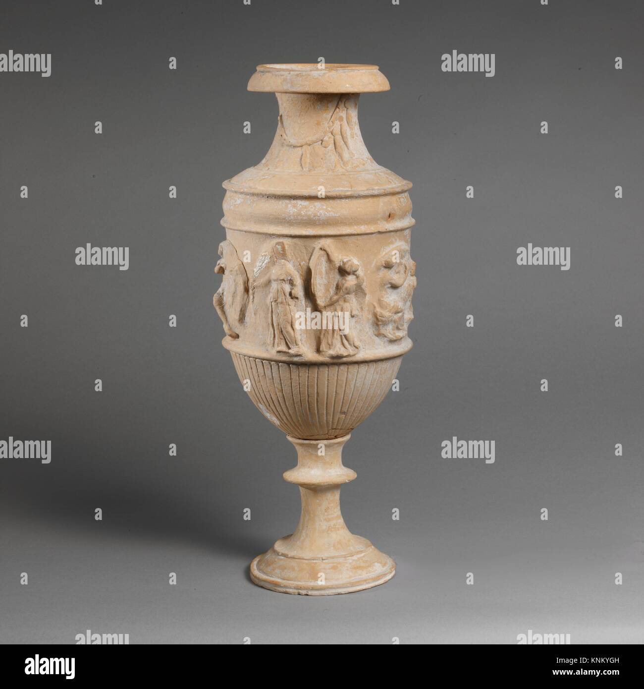 Terracotta vase with relief decoration. Period Hellenistic; Date 1st half of the 2nd century B