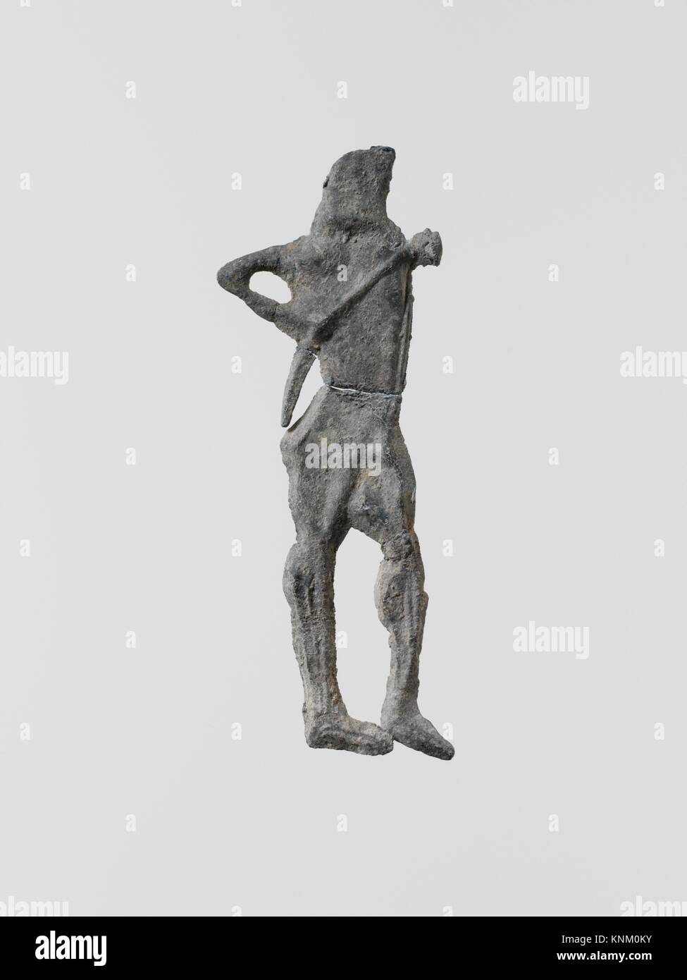 Lead figure of an archer. Period Archaic; Date 6th5th century B.C