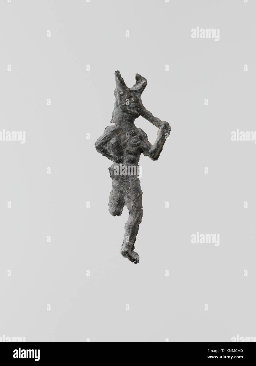 Lead figure of a fluteplayer. Period Archaic; Date 6th5th century B