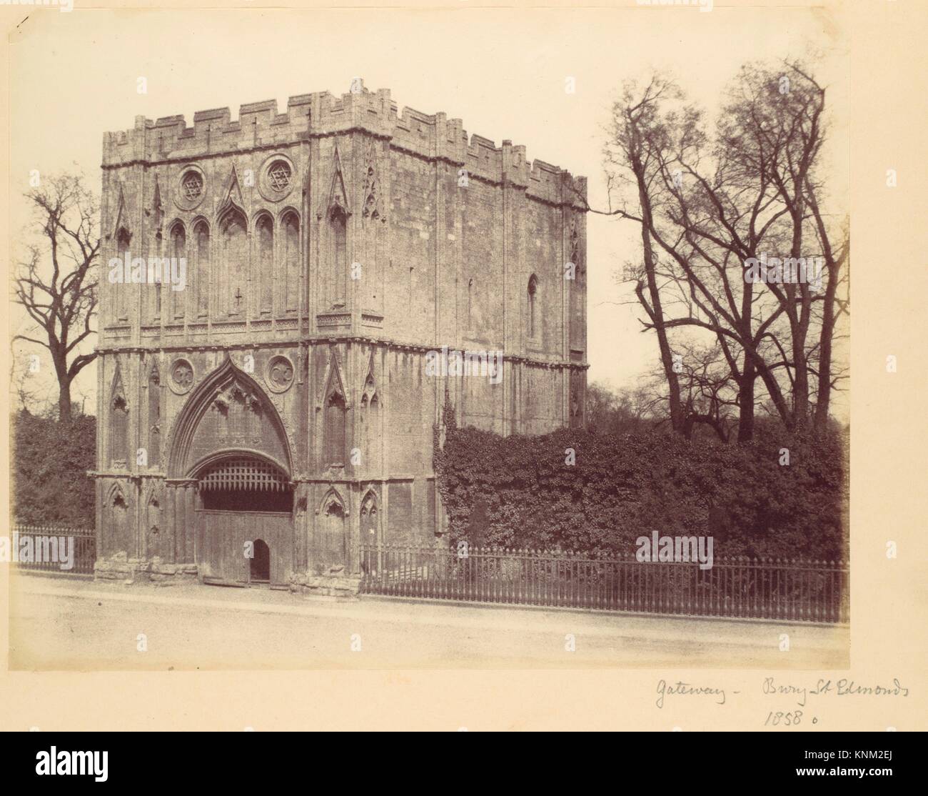 Gateway - Bury St. Edmond´s. Artist: Alfred Capel Cure (British, 1826-1896); Date: 1858; Medium: Albumen silver print from paper negative; Stock Photo
