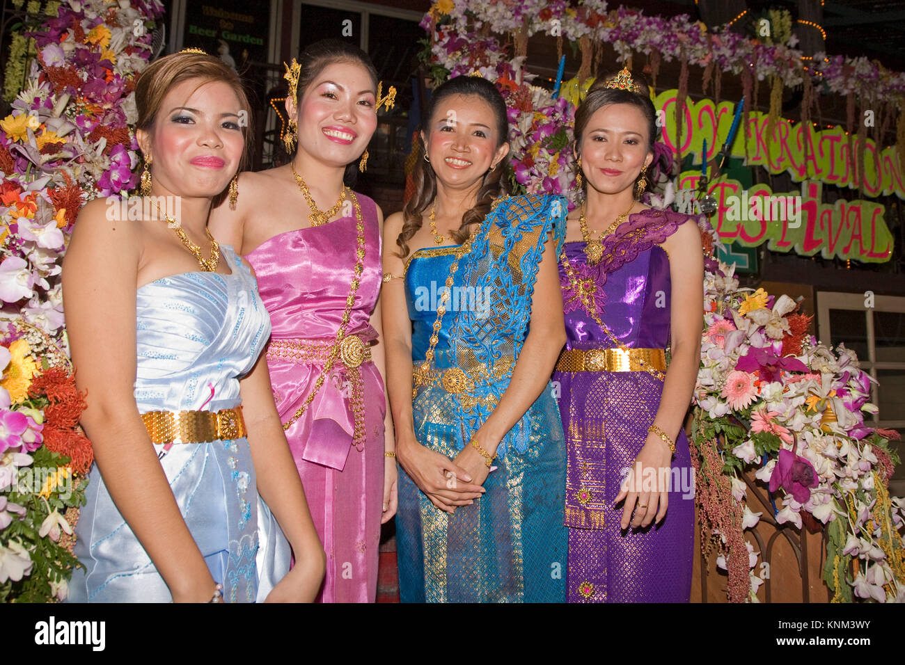 Loy Kratong festival, Bangkok, Thailand Stock Photo