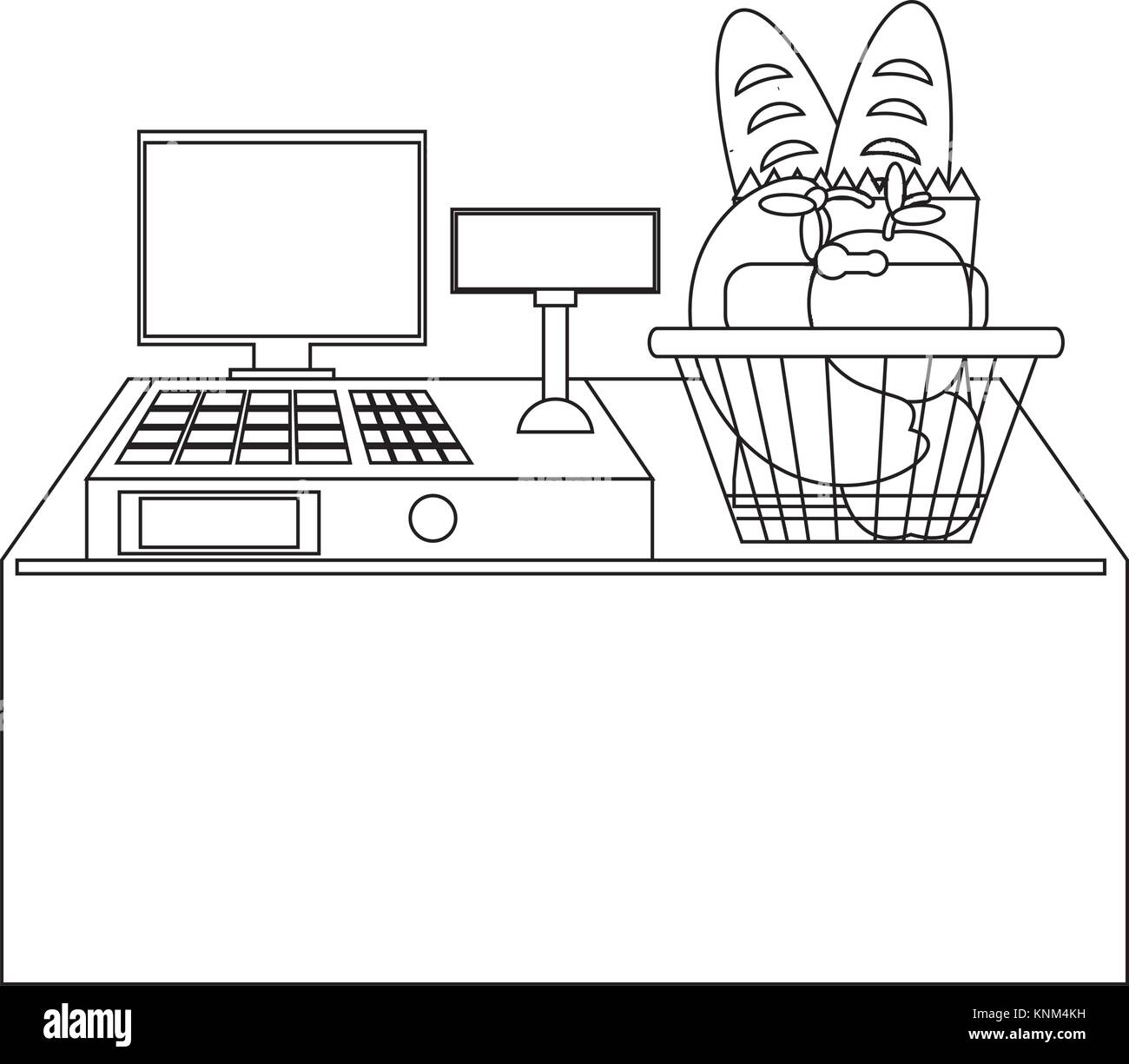 supermarket cash register design Stock Vector Image & Art Alamy