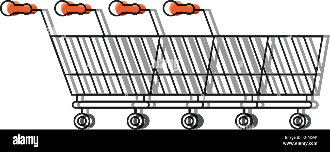 Line of Shopping Carts icon Stock Vector Image & Art - Alamy
