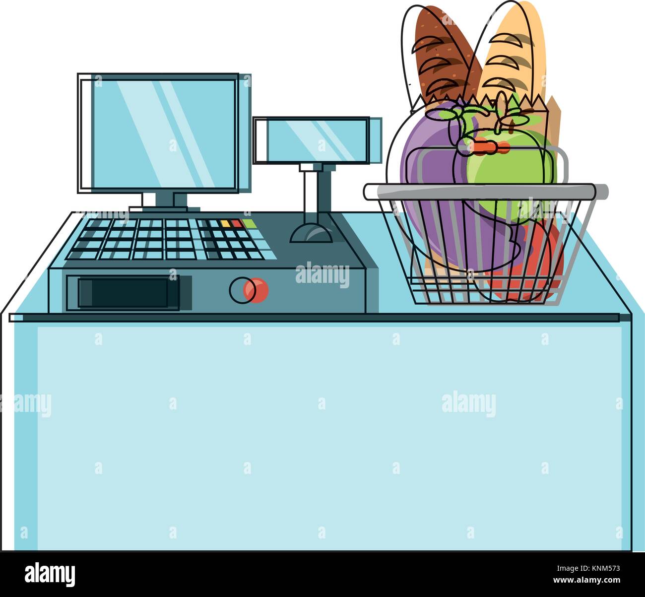 supermarket cash register design Stock Vector Image & Art Alamy