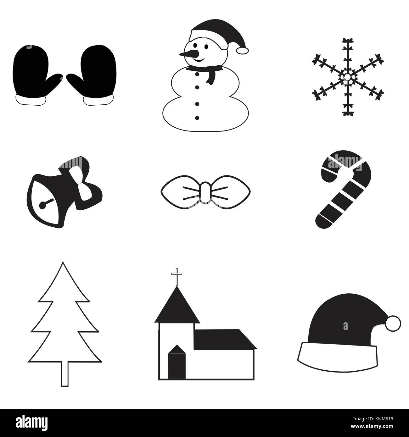 Christmas icon set Stock Vector Image & Art - Alamy