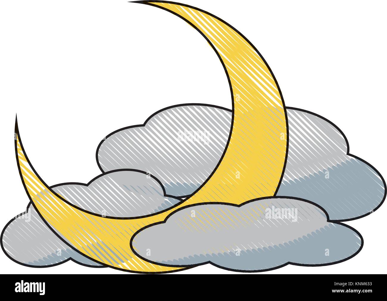 moon and clouds icon Stock Vector Image & Art - Alamy