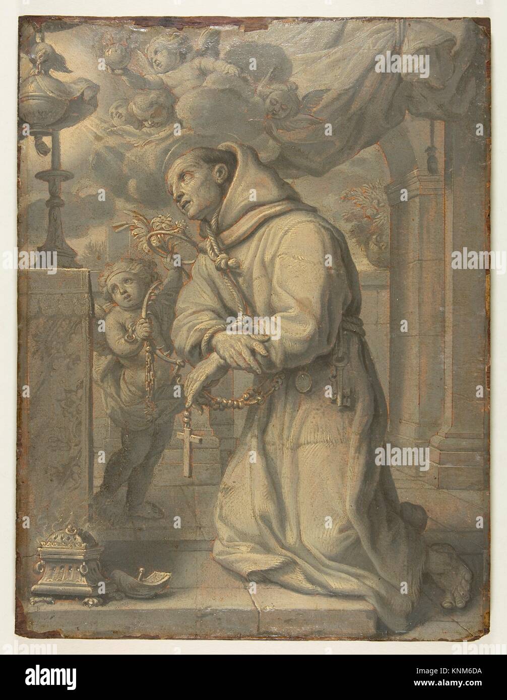 St. Paschal Baylon Adoring the Blessed Sacrament. Artist Claude
