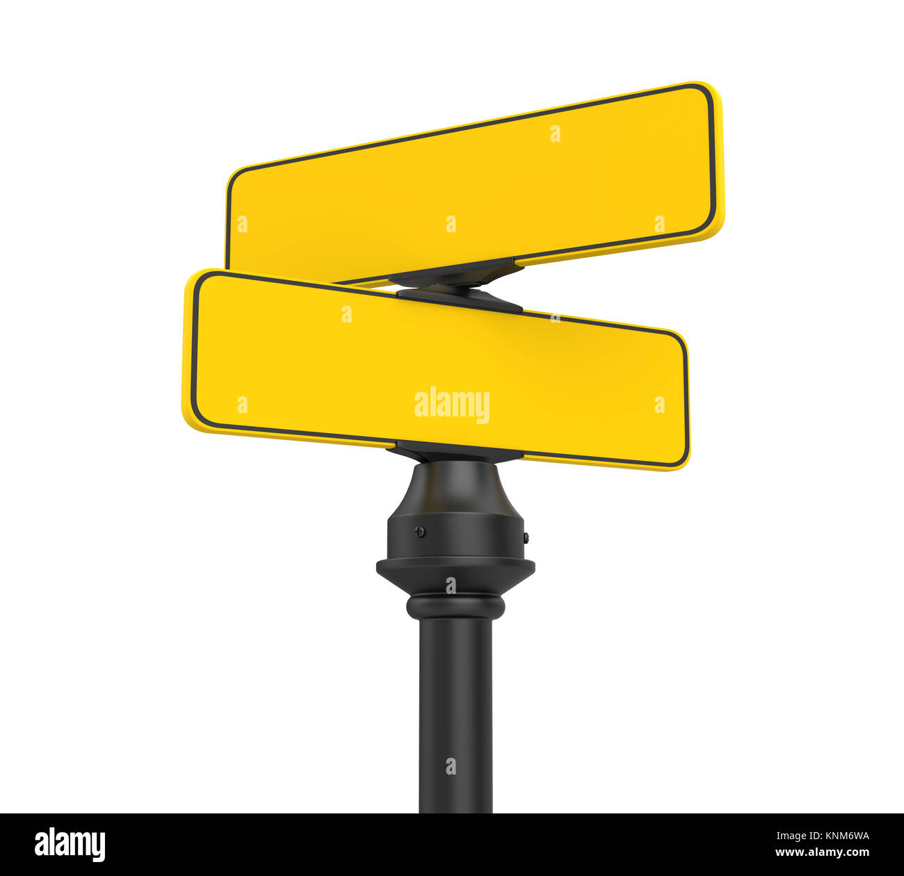Blank Street Sign Isolated Stock Photo