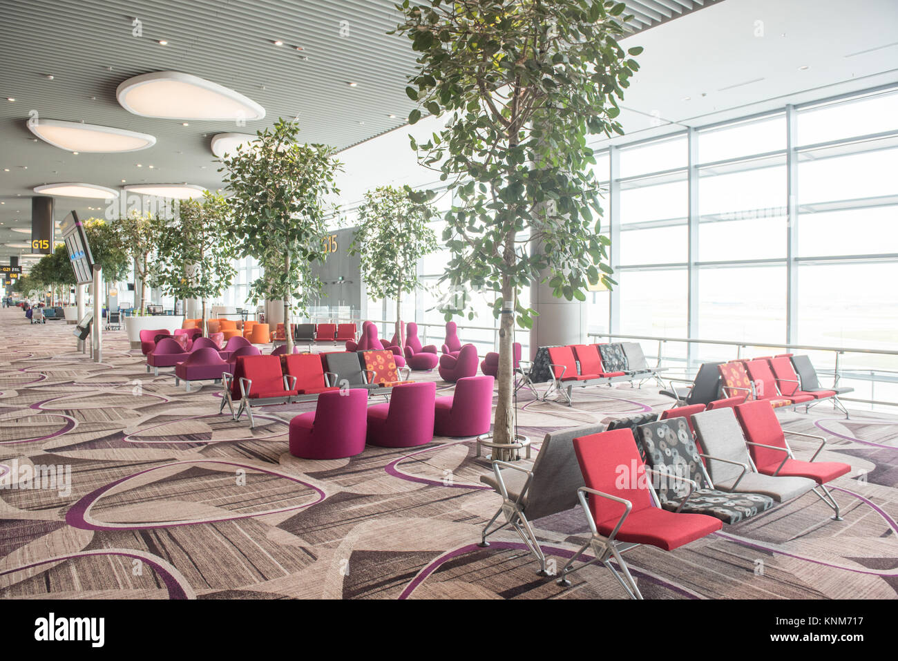 Designer sofa at Singapore Changi Airport Terminal 4 newly open Stock