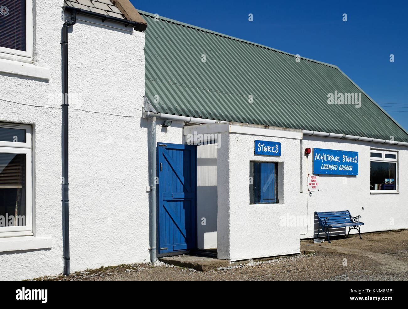 The small independent village shop at Achiltibuie, a small settlement on the Coigach Peninsula, Wester Ross, Scottish Highlands, Scotland UK Stock Photo