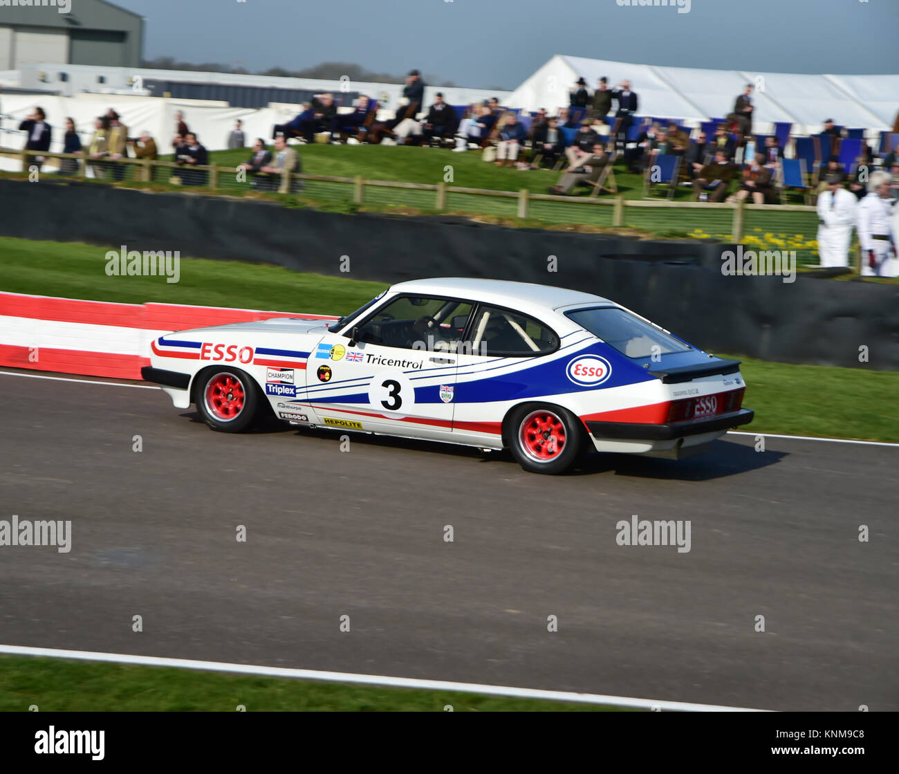 Paul Pochciol, Alex Buncombe, Ford Capri MkIII 3-0S, Gerry Marshall Trophy, Goodwood 72nd Members Meeting, GRRC, Historic Racing, motor sport, motorsp Stock Photo