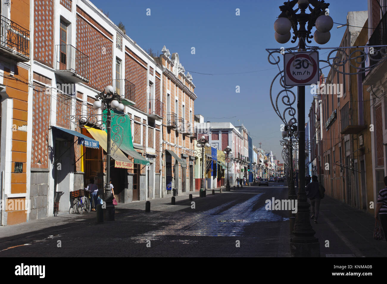 Street in Puebla, Mexico Stock Photo Alamy