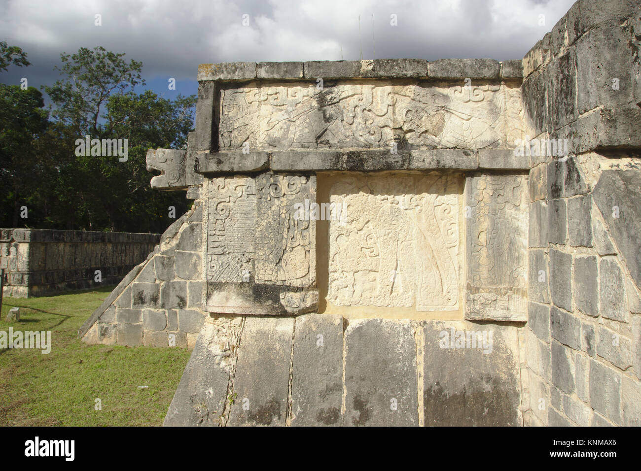 Chichén Itzá, Platform of the Jaguars, Mexico Stock Photo