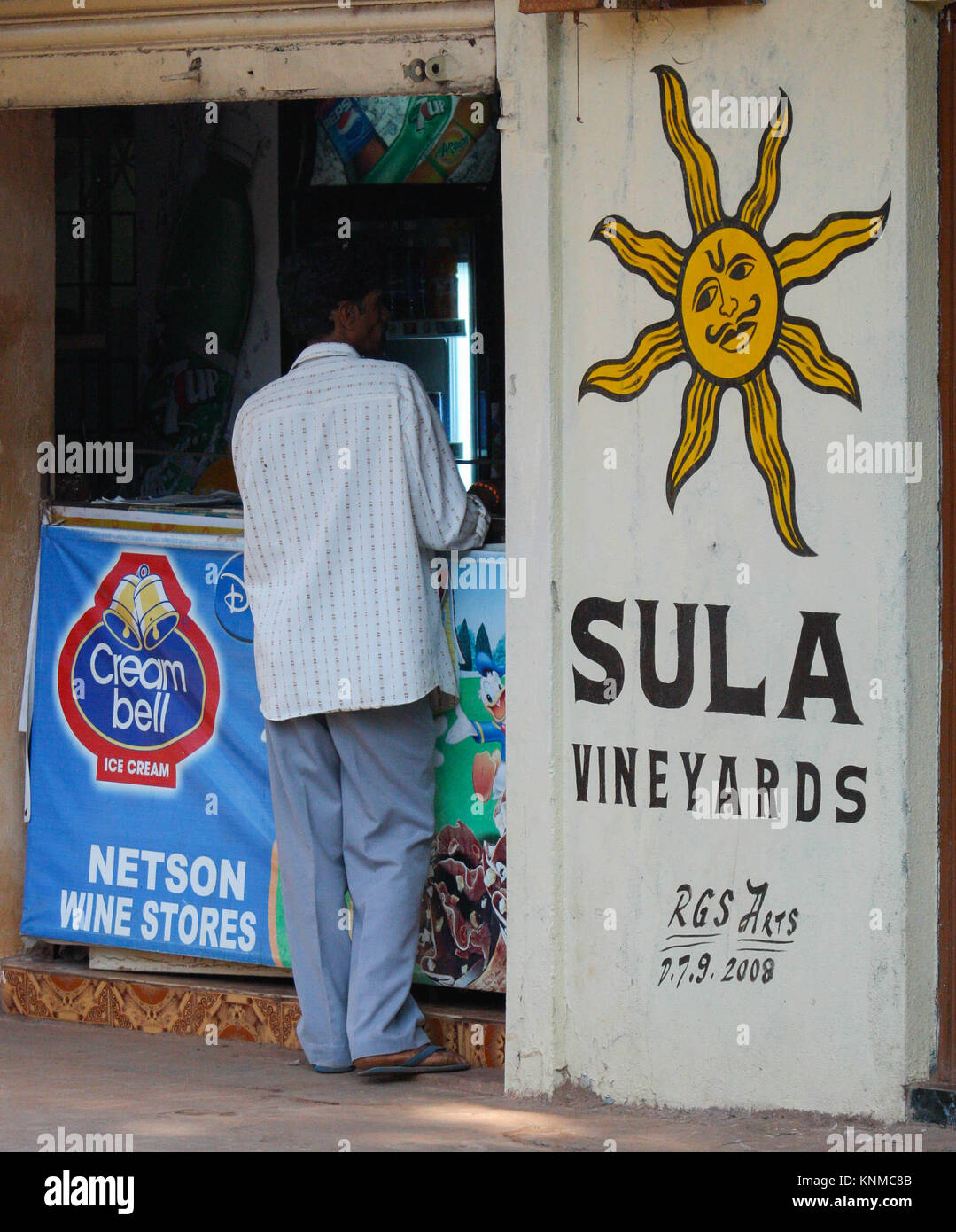 Wine store in Goa, India Stock Photo Alamy