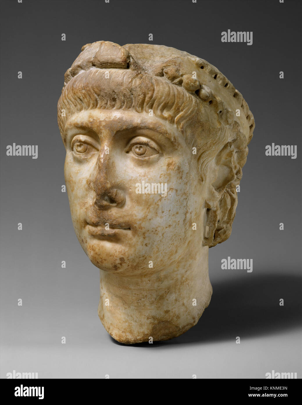 Head of Emperor Constans (r. 337–50), ca. 337-40, Byzantine culture ...