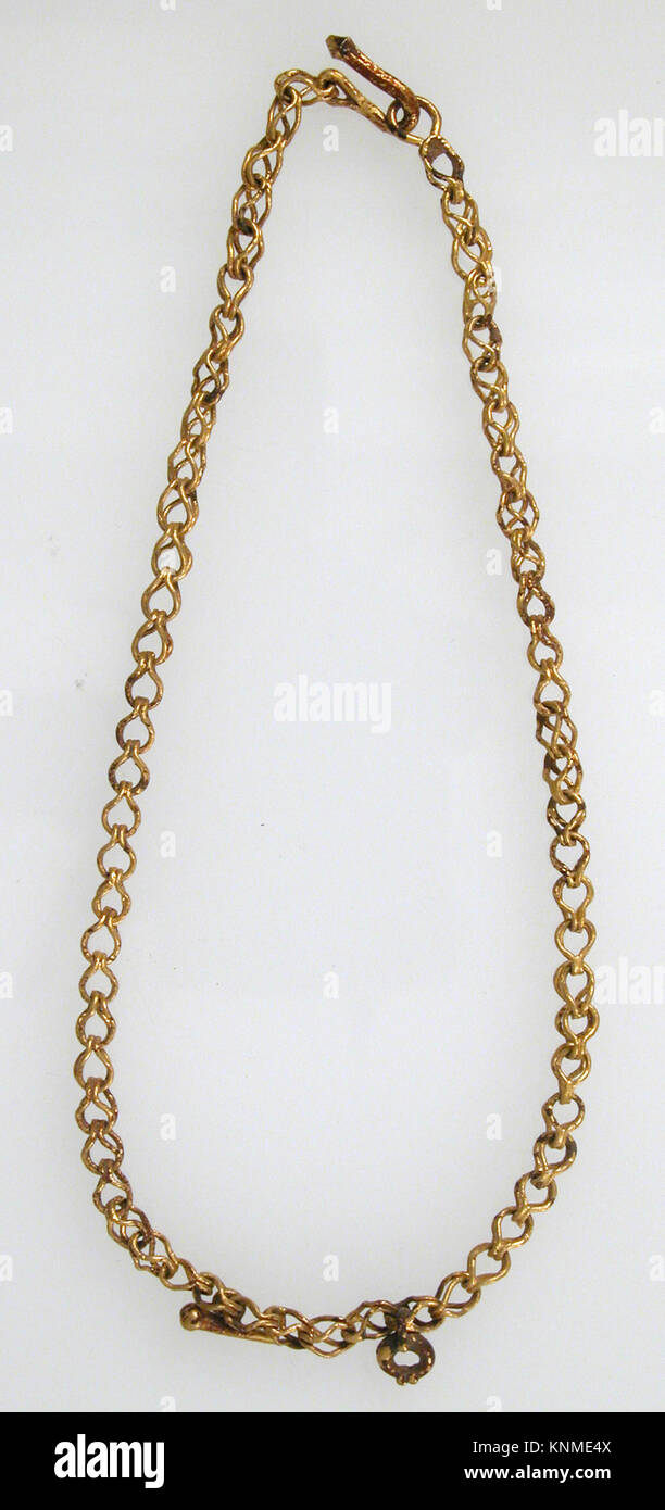 Roman gold chain from the 3rd-4th century, exemplifying early imperial ...