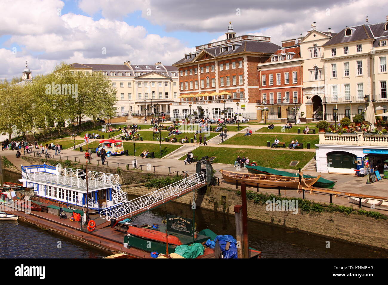 Richmond upon Thames, UK - 25 Apr 2008 - Richmond is an attractive borough in London with its beautiful parks, river walks and theatres. Stock Photo