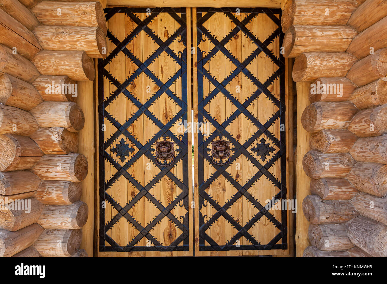 Wooden Doors With Iron Forging Antique Wooden Antique Wooden