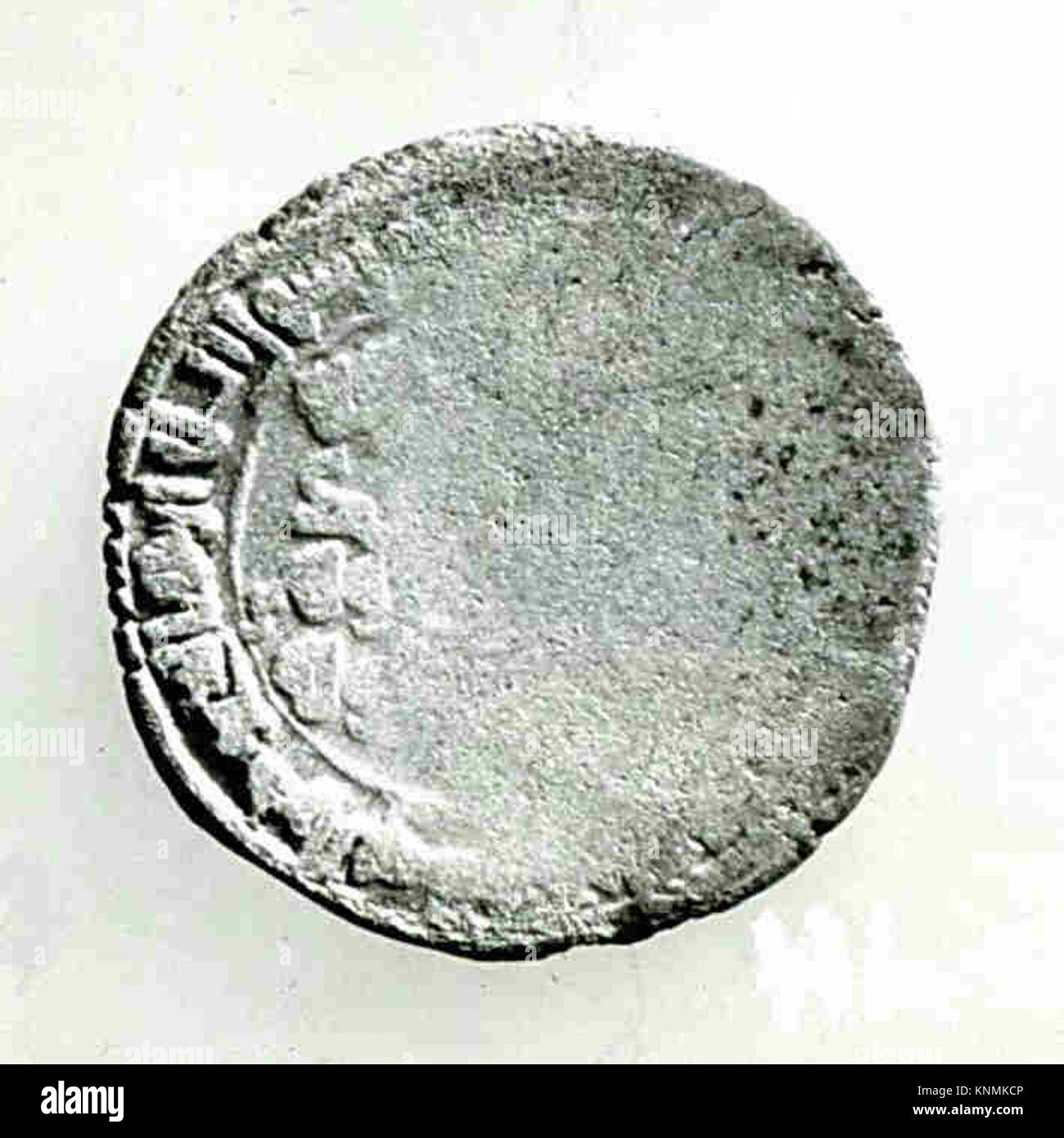 Coin With Inscription A cataloged historical coin featuring engraved inscriptions, minted ...