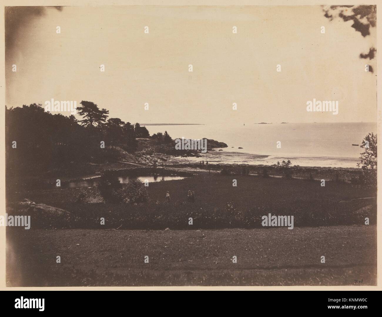 [Landscape, Pride´s Crossing]. Artist: Samuel Masury (American, 1818-1874); Date: ca. 1856; Medium: Salted paper print from paper negative; Stock Photo