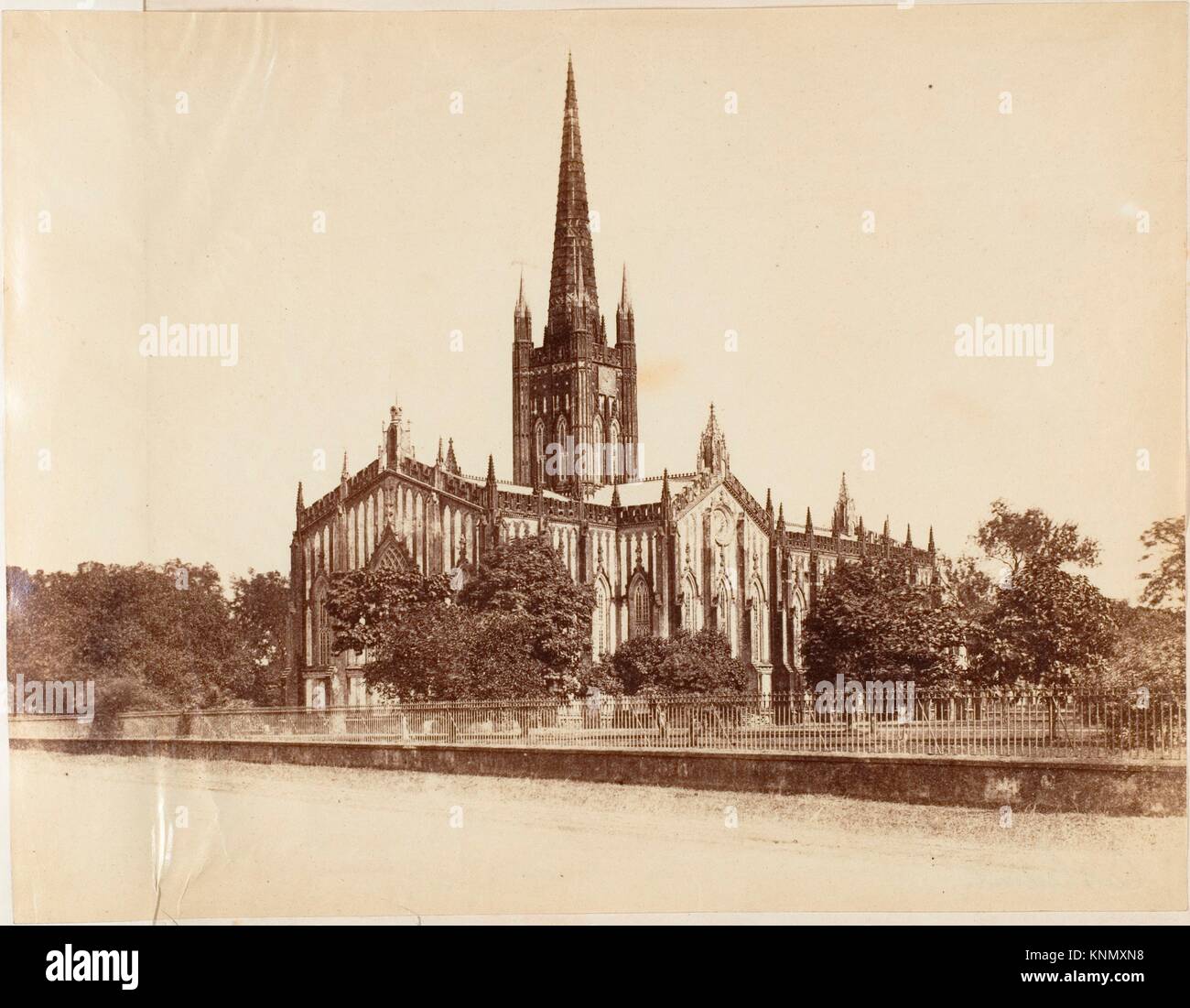 [The St. Pauls Cathedral, Calcutta]. Artist: Captain R. B. Hill; Date: 1850s; Medium: Albumen silver print; Dimensions: Image: 18.5 x 24 cm (7 5/16 x Stock Photo