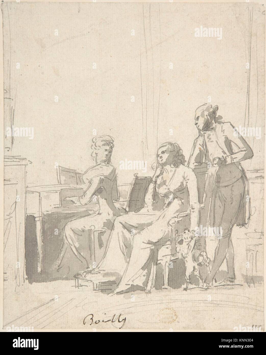 Conversation Piece. Artist Louis Léopold Boilly (French, La Bassée