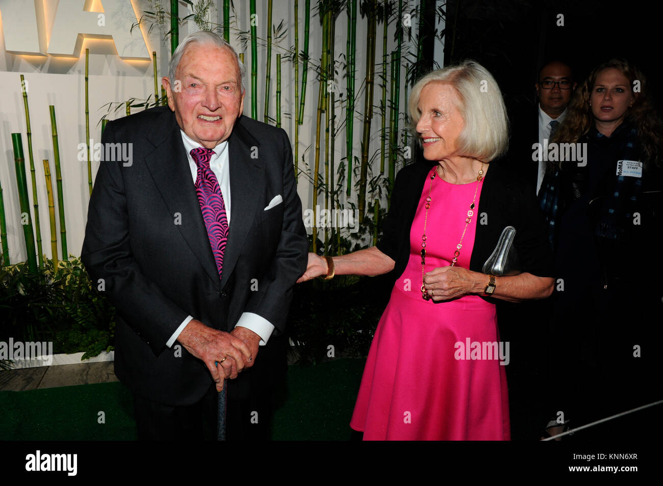 NEW YORK, NY - JUNE 02: David Rockefeller attends the 2015 Museum of Modern Art Party In The Garden and special salute to David Rockefeller on his 100th Birthday at Museum of Modern Art on June 2, 2015 in New York City   People:  David Rockefeller Stock Photo